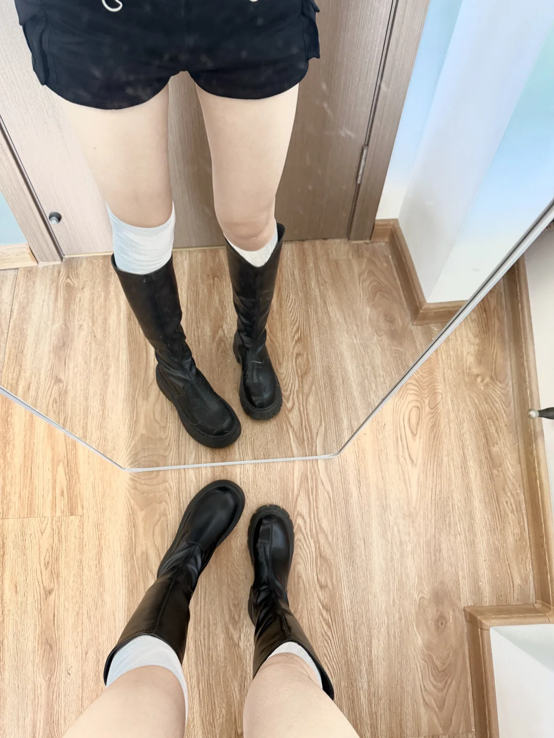 150小个子尝试长靴➕过膝袜 真的很搭！！！