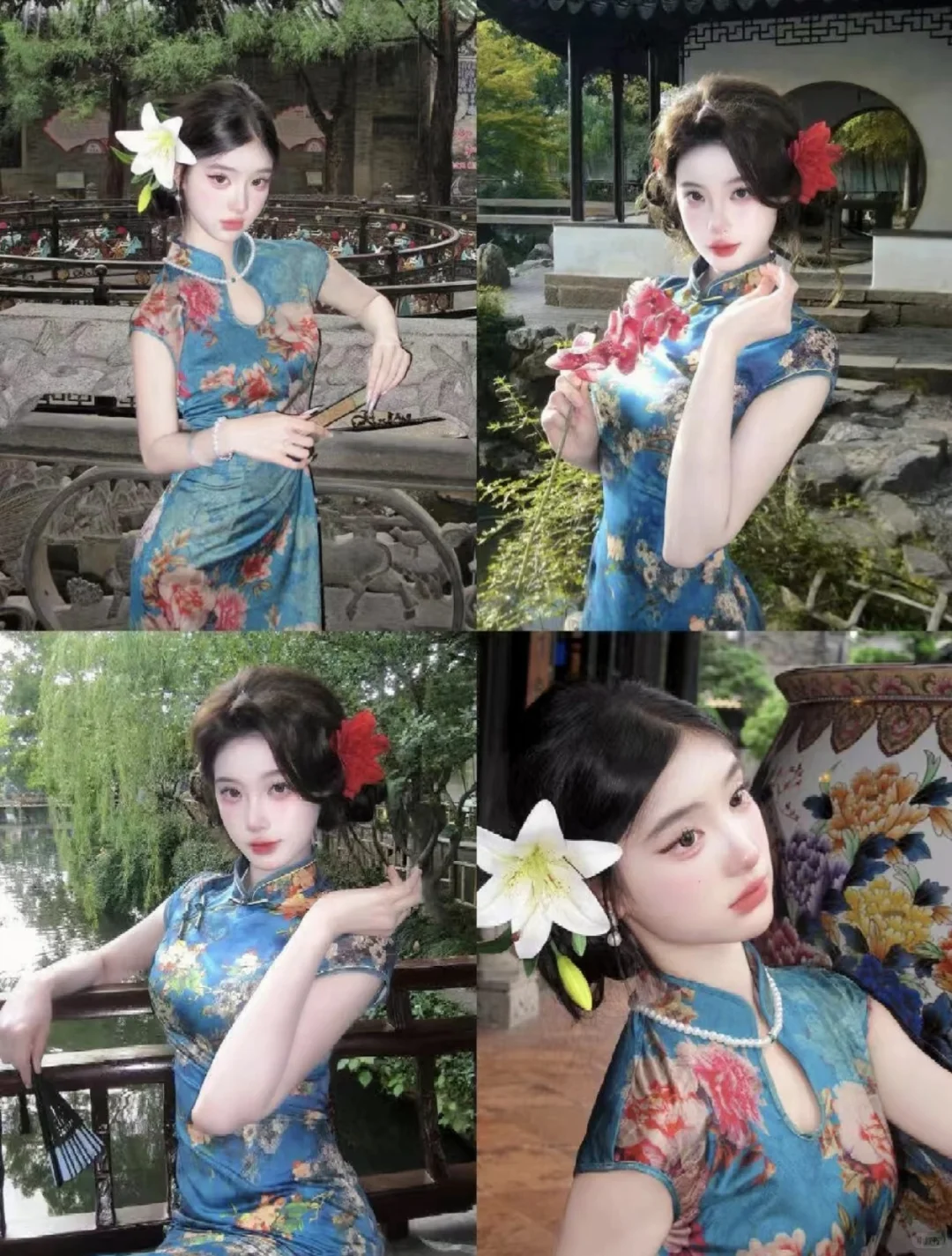 南京花398r拍到了人生手推波旗袍‼️超出片