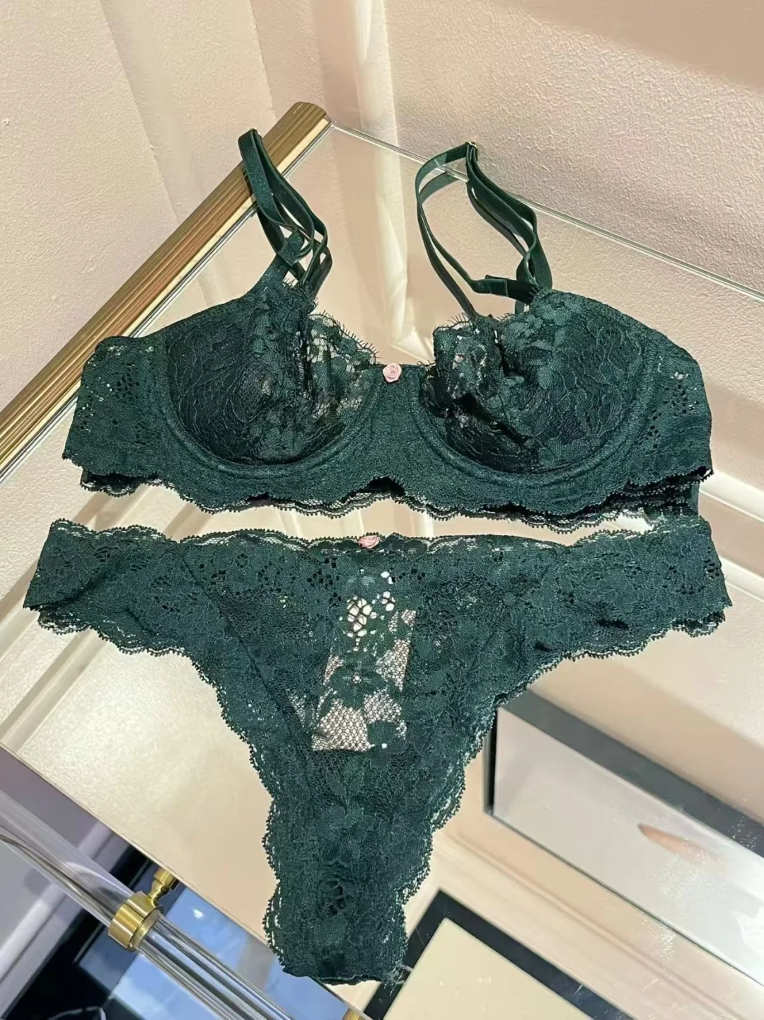 维密高品质孔雀绿内衣🟢