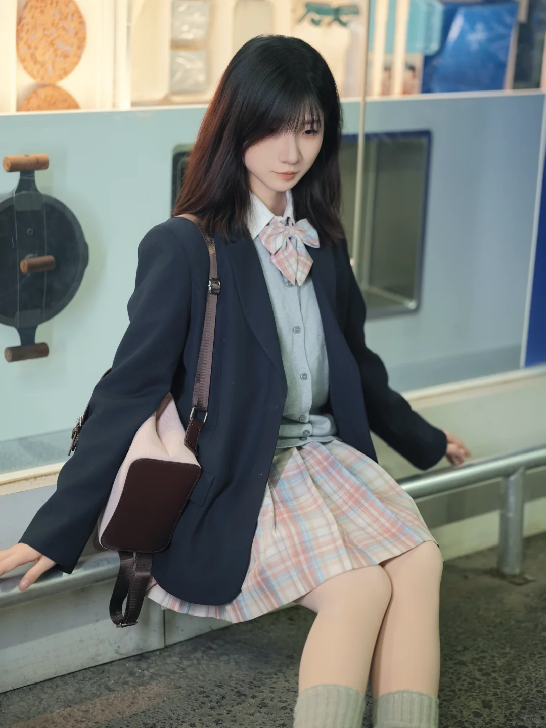 宜家JK拍照姿势