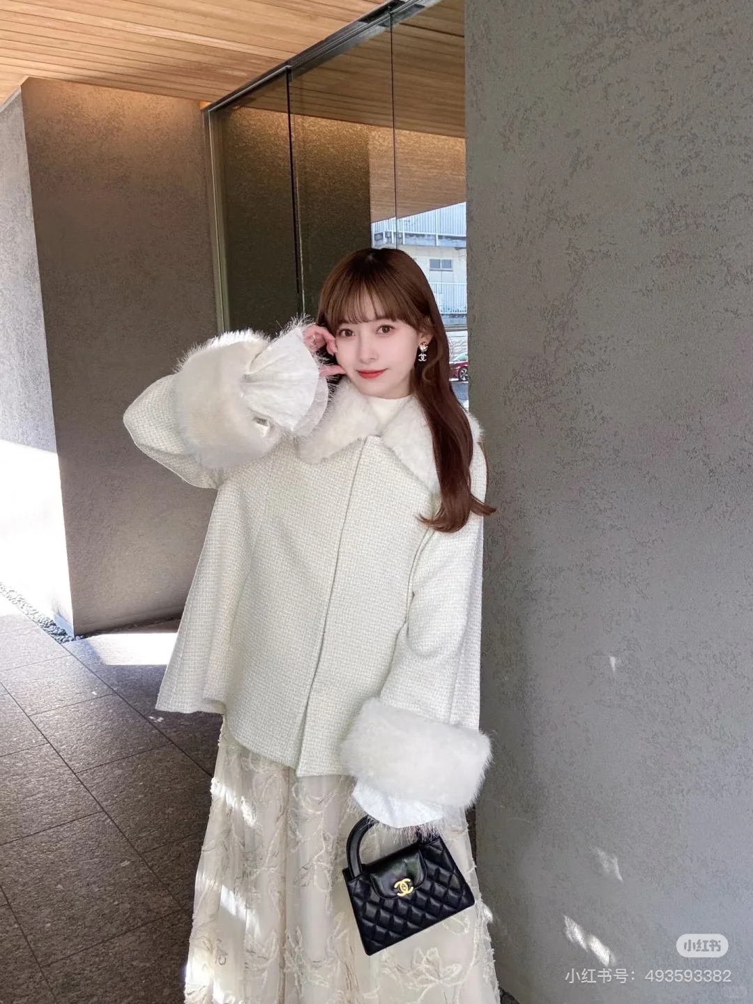 出riranture白雪公主大衣外套白色m码