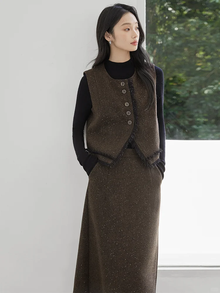 对白DUIBAI｜「冬日雅事」静奢小香风套装