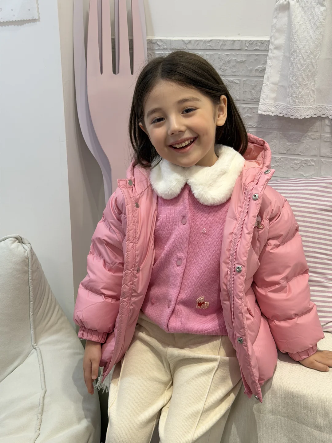 今天是粉色的 甜到冒泡的小孩🍰