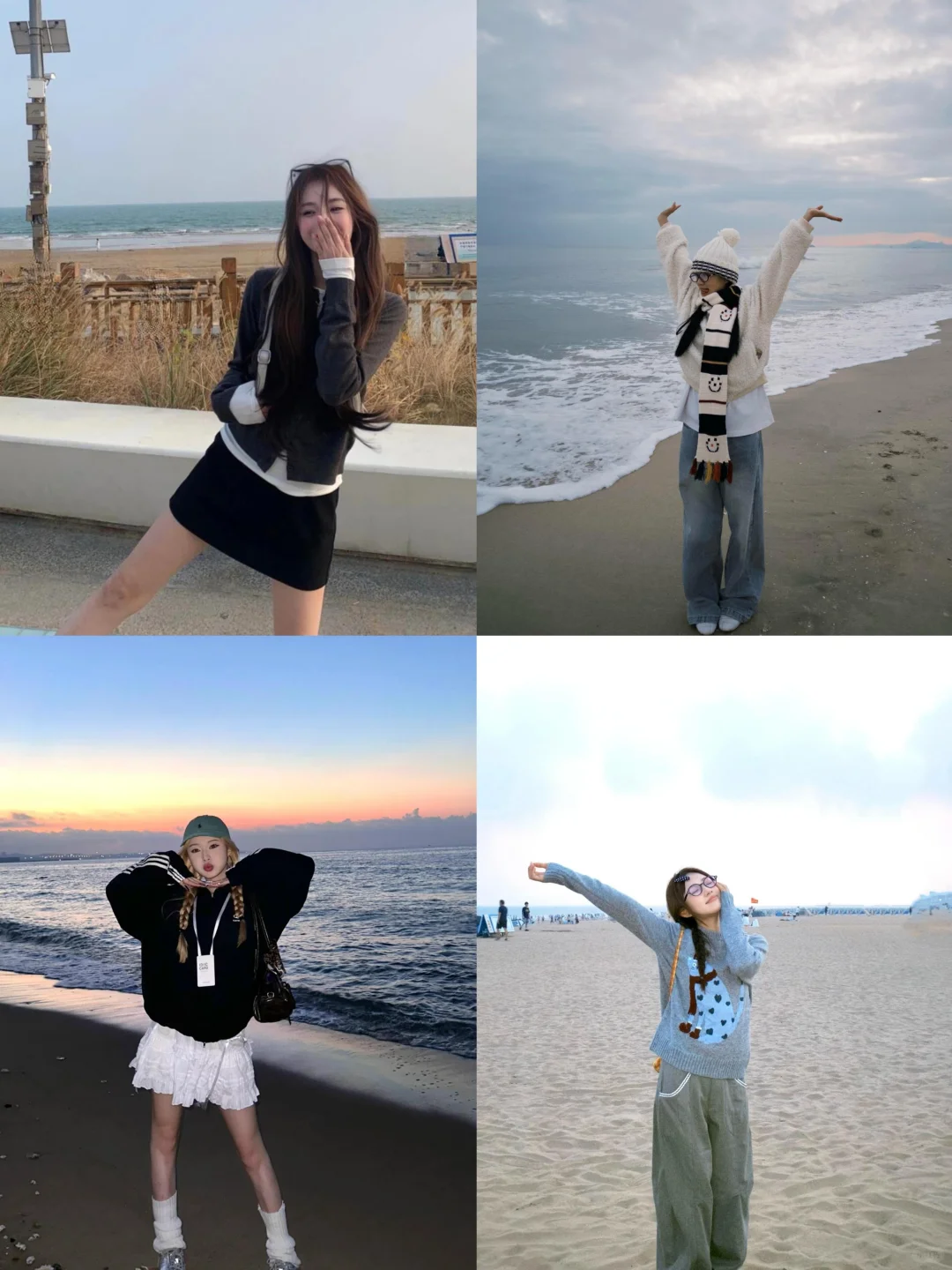 存一些冬日海边超绝松弛感拍照姿势📸！
