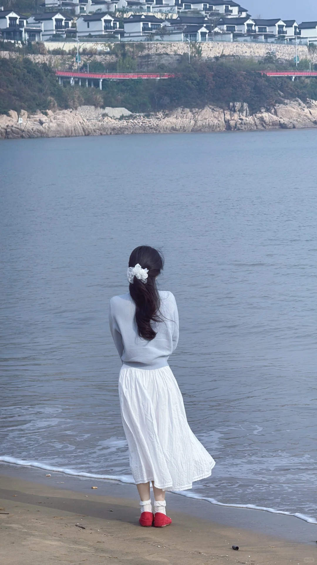 在松兰山，阴天的海边也可以拍出明媚感！