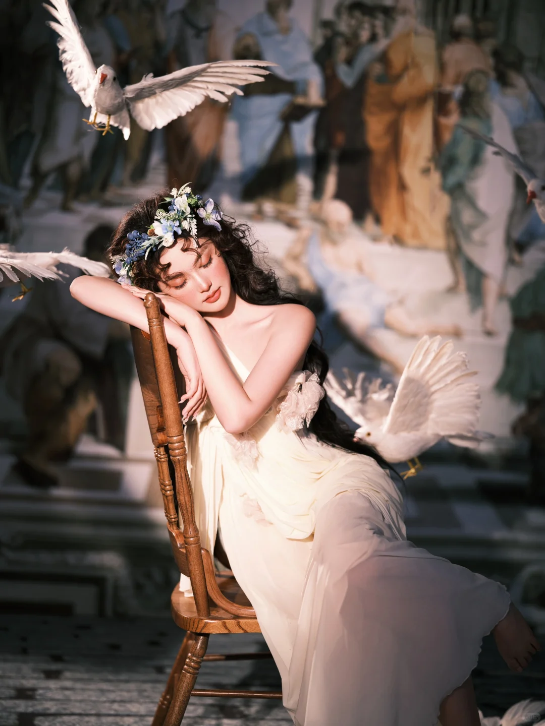 雕塑般的神女…这组拍出了神性！🕊️