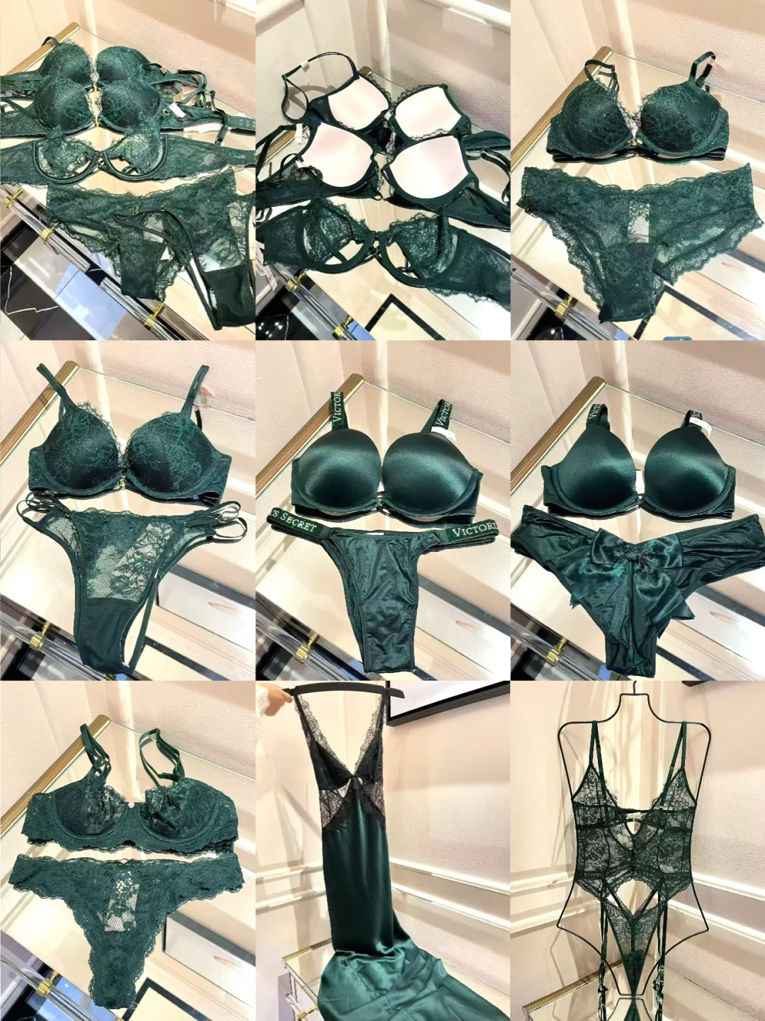 维密高品质孔雀绿内衣🟢