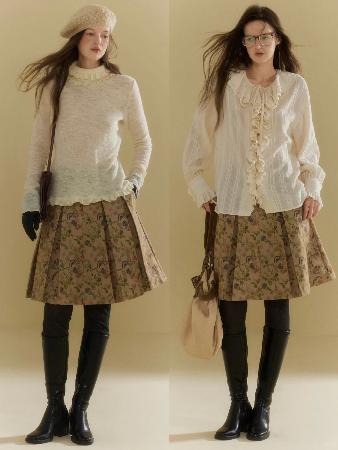 复古率性的冬日🍂浪漫洒脱法式女作家穿搭