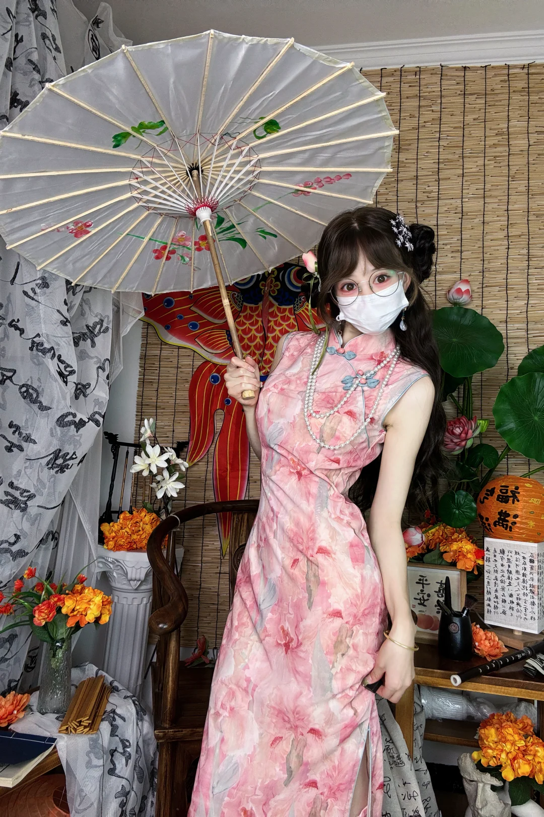 是迷人的粉色旗袍！！！