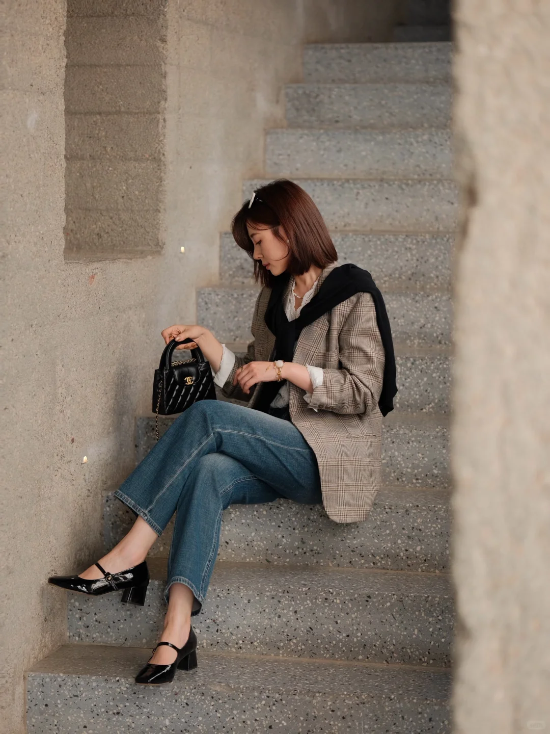 前年在复古集市上300块买的西装外套