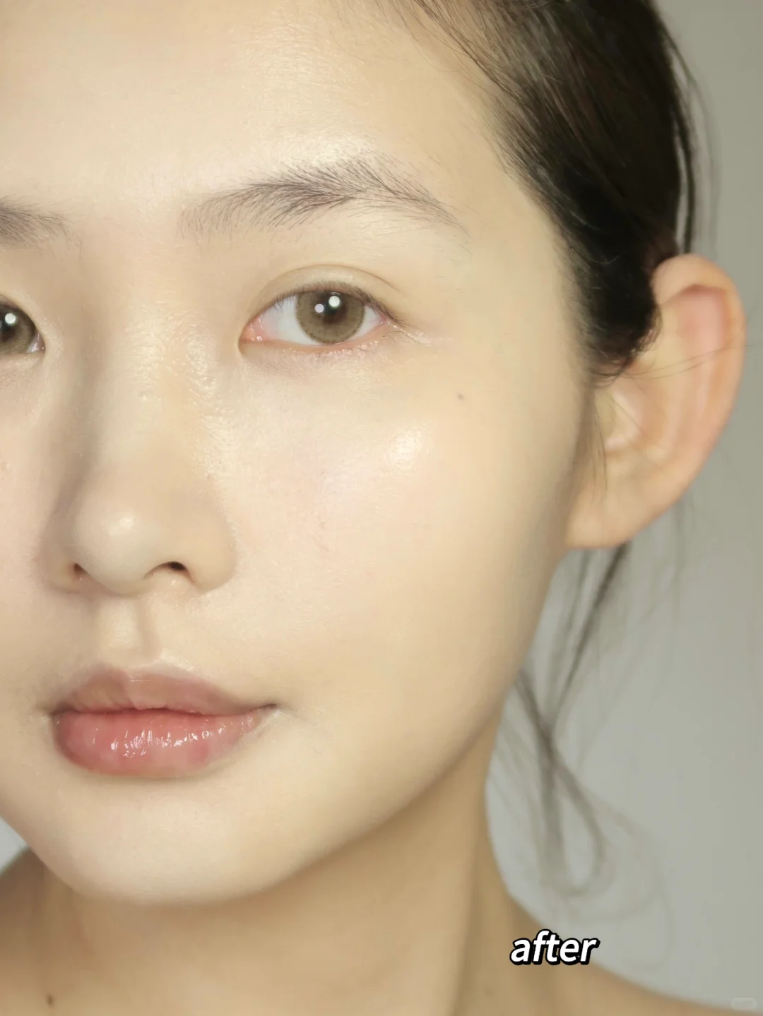 扁平脸的低饱和亚裔小猫骨相感妆容