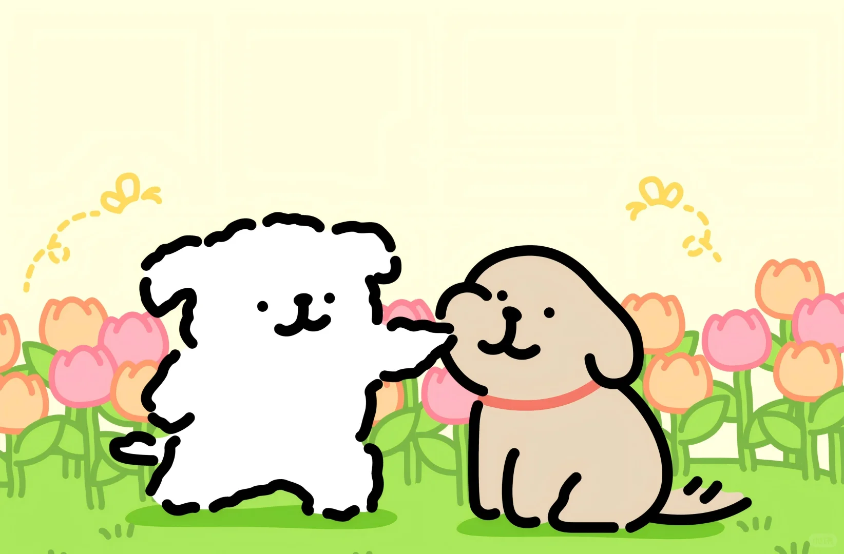 Share I 线条小狗高清壁纸【4K超清】