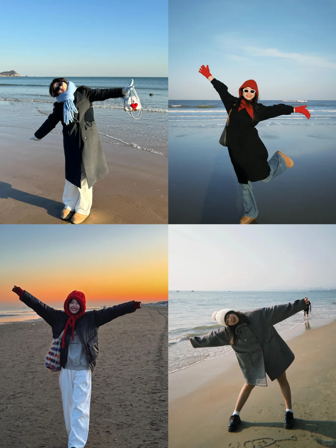 存一组冬日海边拍照姿势📸