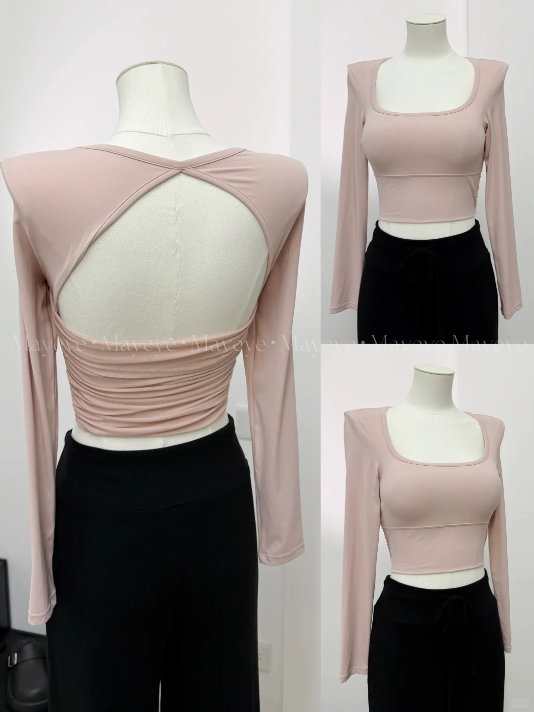 软乎乎瑜伽服！方领露背还不用穿内衣