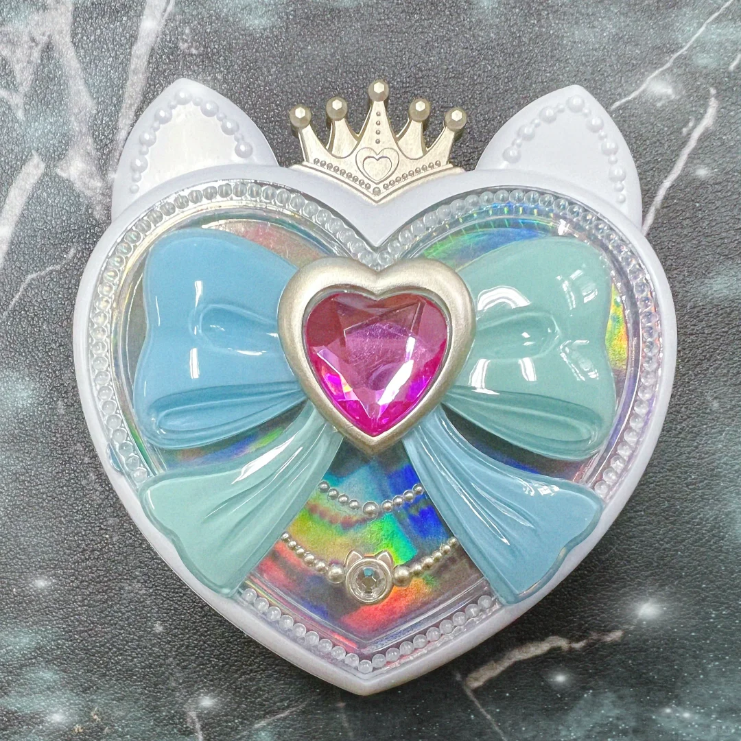 颜值超高的✨闪亮猫咪粉盒🐱💙💚