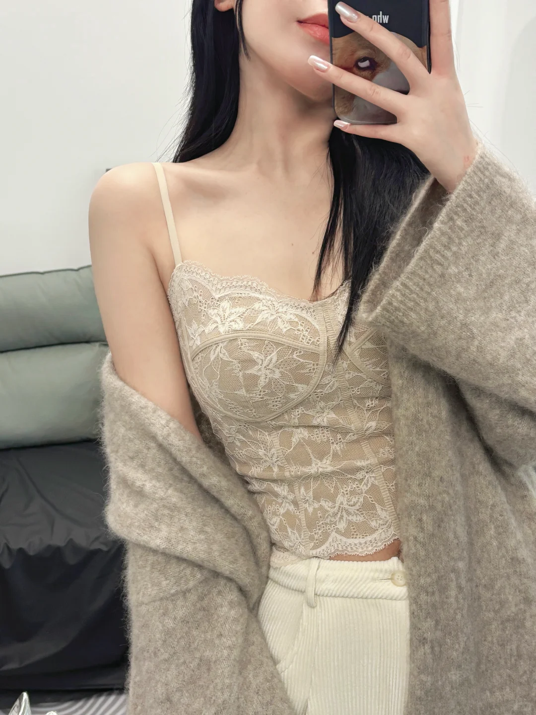 冬日属于美女宝宝的蕾丝背心 绝了