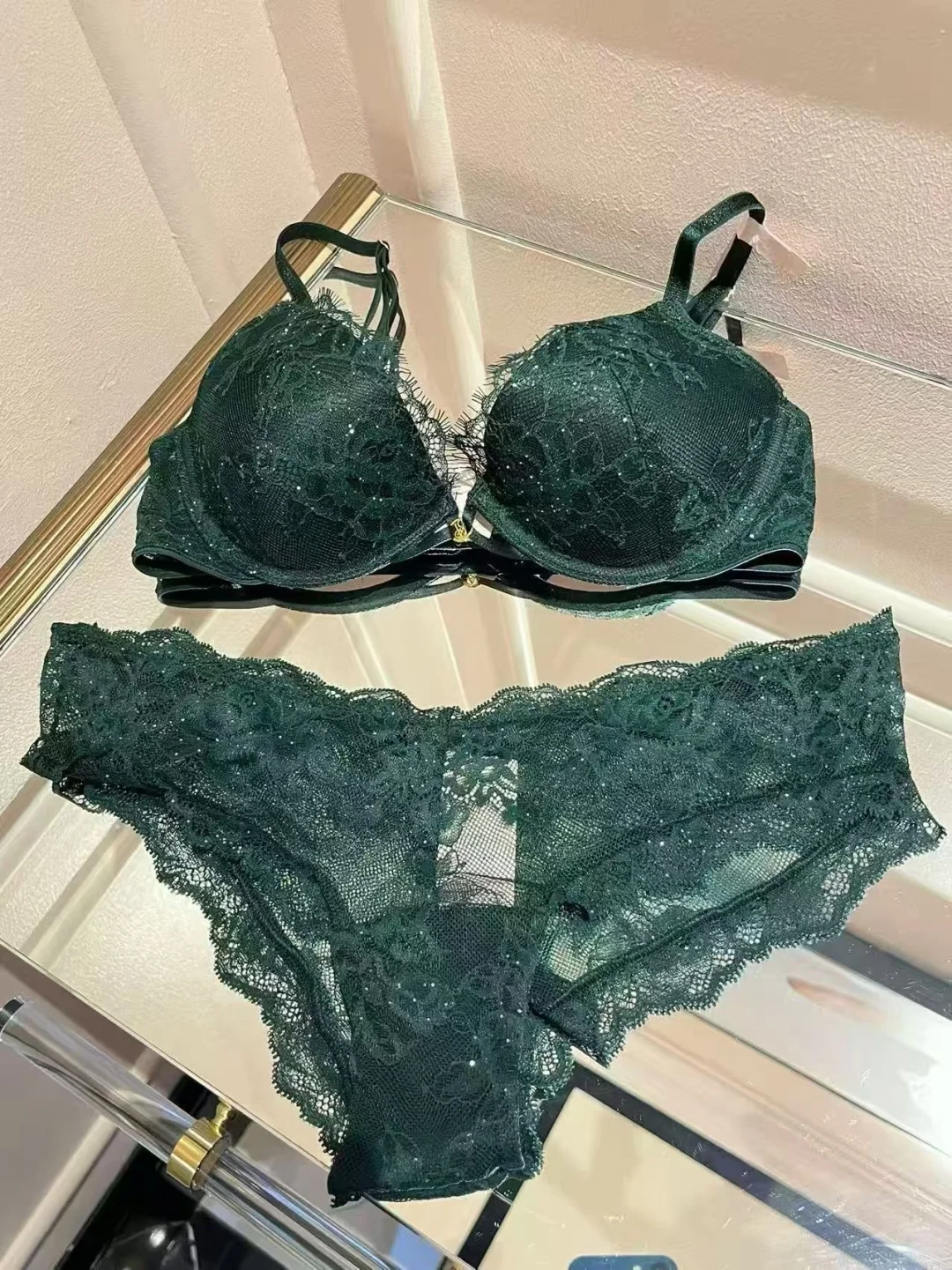 维密高品质孔雀绿内衣🟢