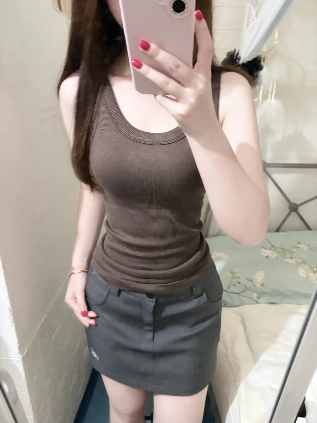 女大秋冬吊带打底分享