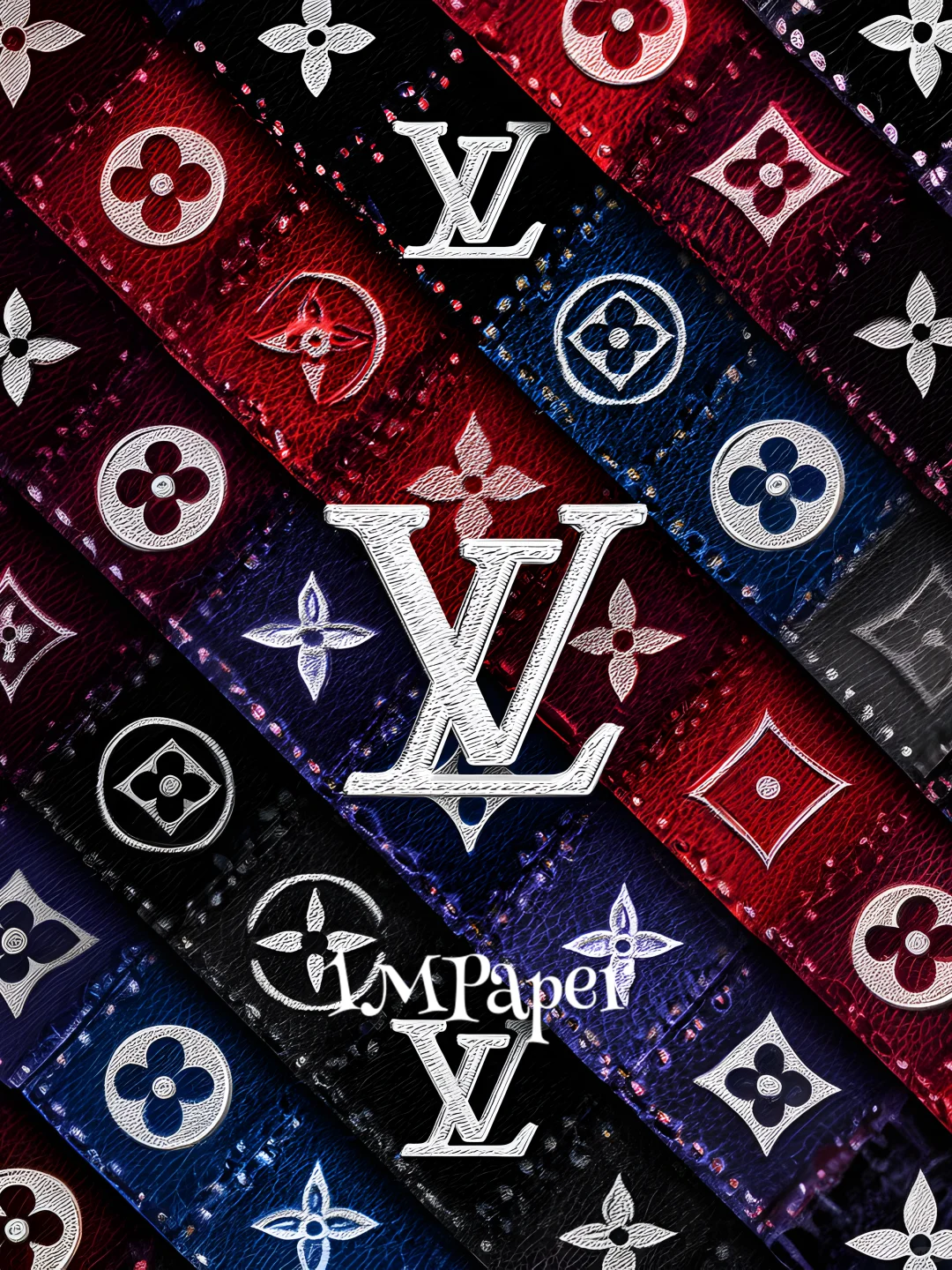 LV壁纸 l 红蓝撞色