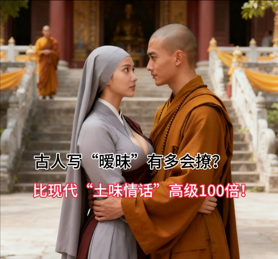 古人表达暧昧，渴望亲密，色而不俗！