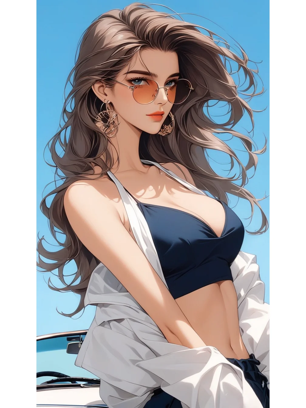 💖#AI创作#帅气女生#海风系列1