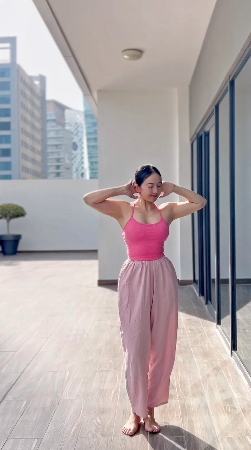 练完瑜伽后的身心感受……