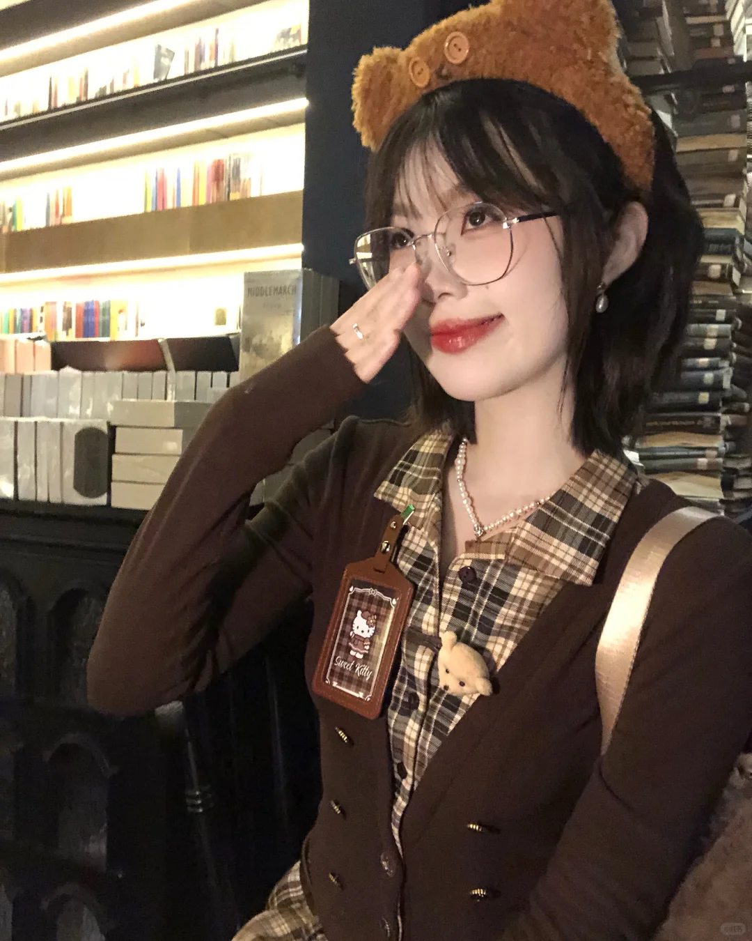 我晕！古着vintage格拼接假两件好有感觉欸～