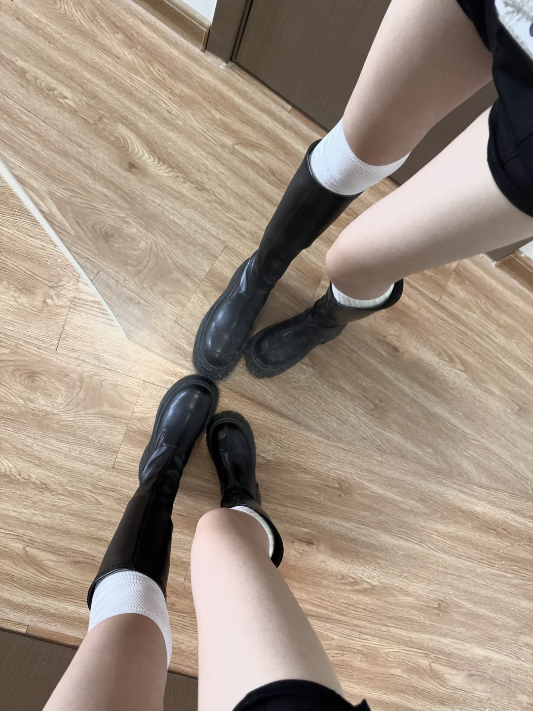 150小个子尝试长靴➕过膝袜 真的很搭！！！