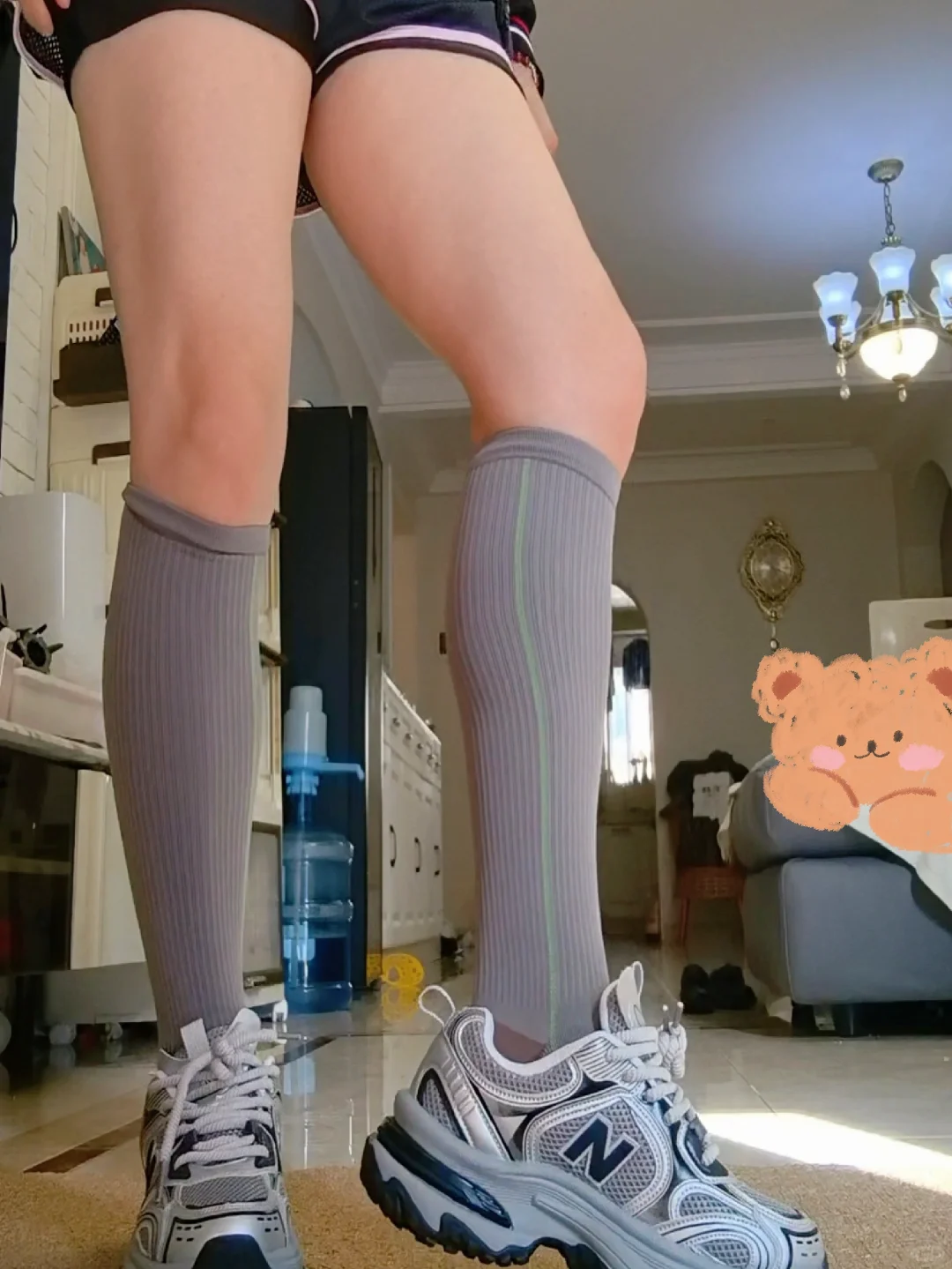 绝了！运动穿戴压力的运动袜真不粗腿，👍