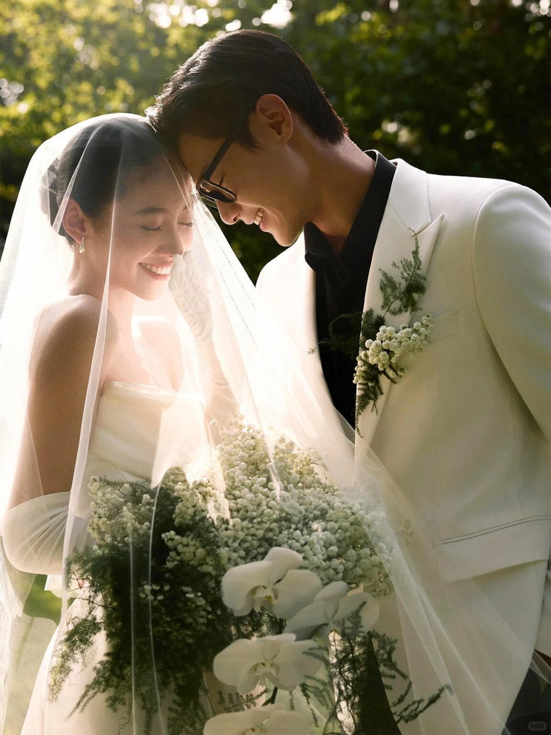 快来抄作业❗️这组森系婚照完全是韩女天菜