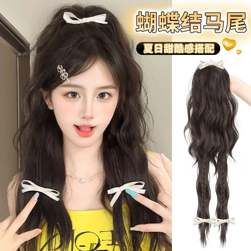 假发女高马尾瀑布喷泉抓夹：甜酷辣妹的发型神器