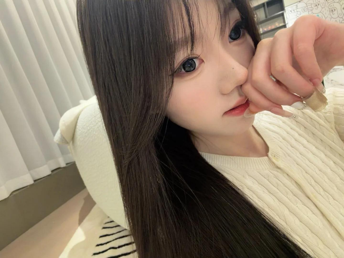 剪个刘海 当乖乖女喽