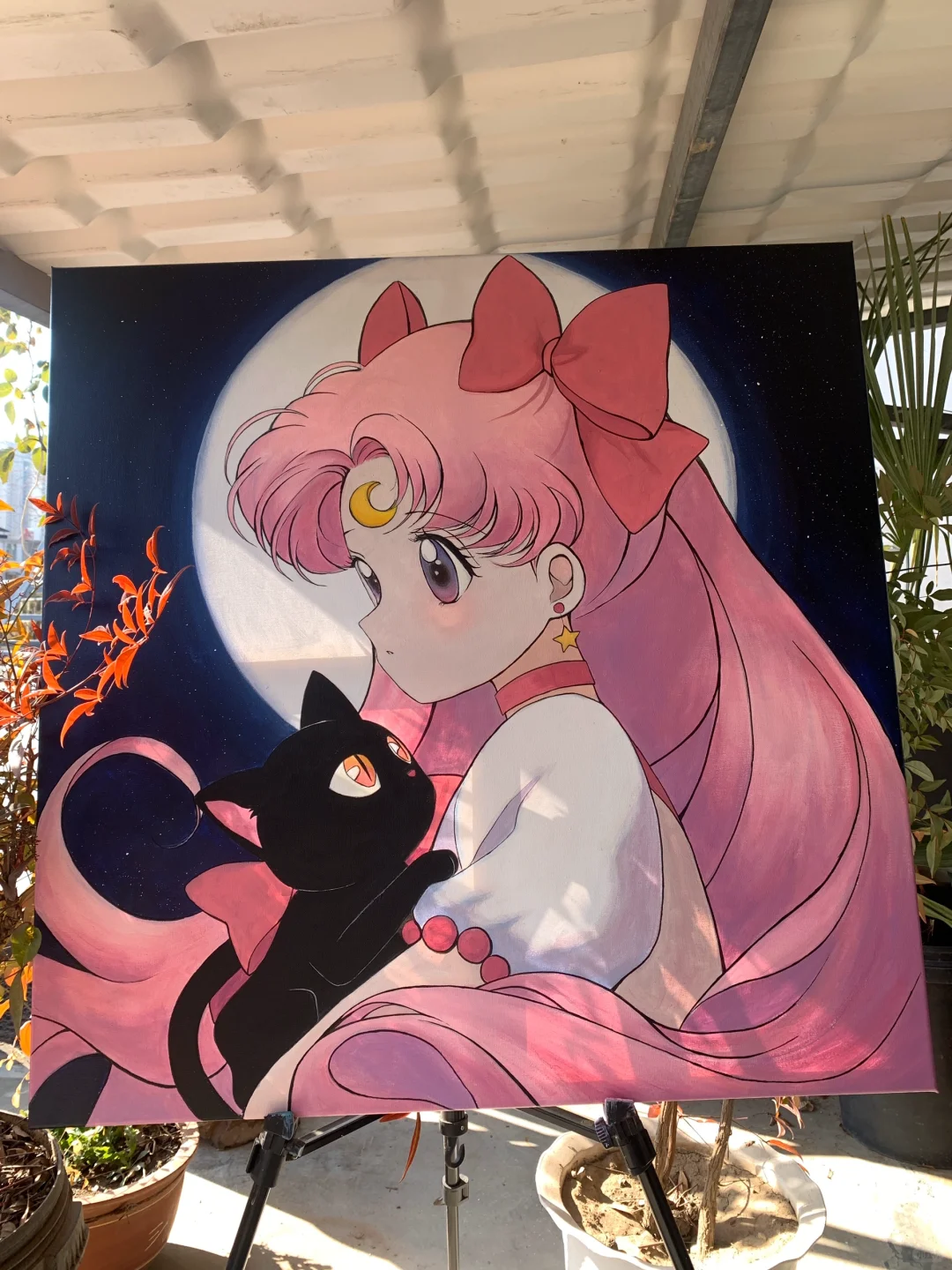 丙烯画|《美少女战士》装饰画手绘过程