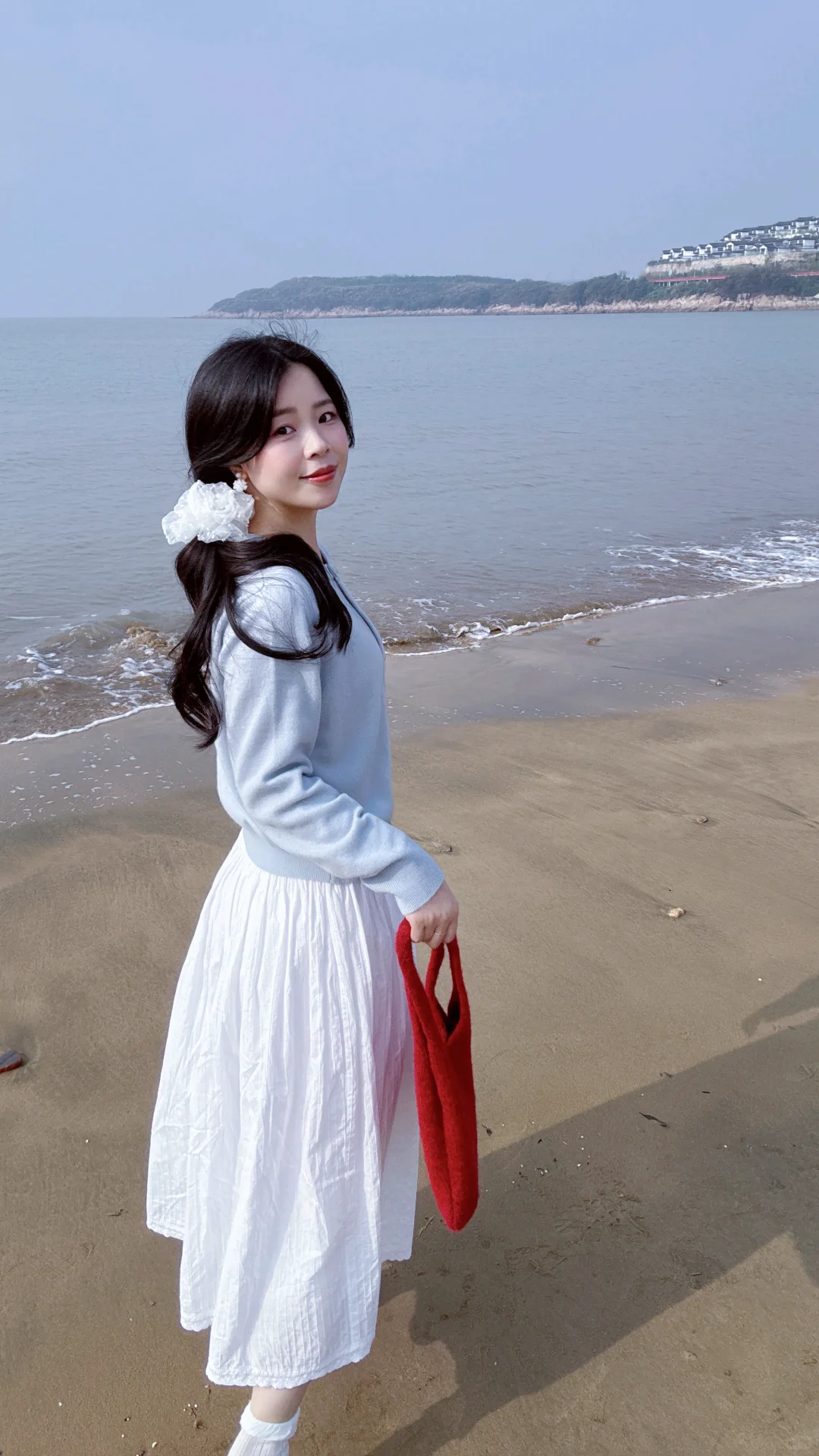 在松兰山，阴天的海边也可以拍出明媚感！