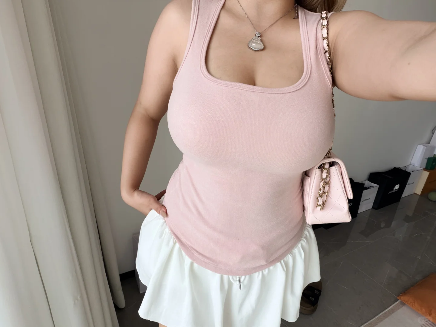 75g下垂外扩自带胸垫背心！大胸A-G杯聚拢提