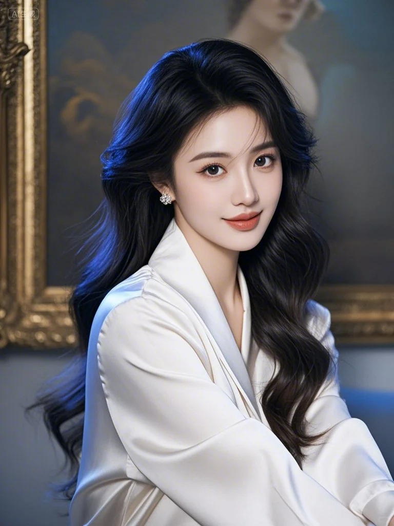 气质女神，白色衬衫～