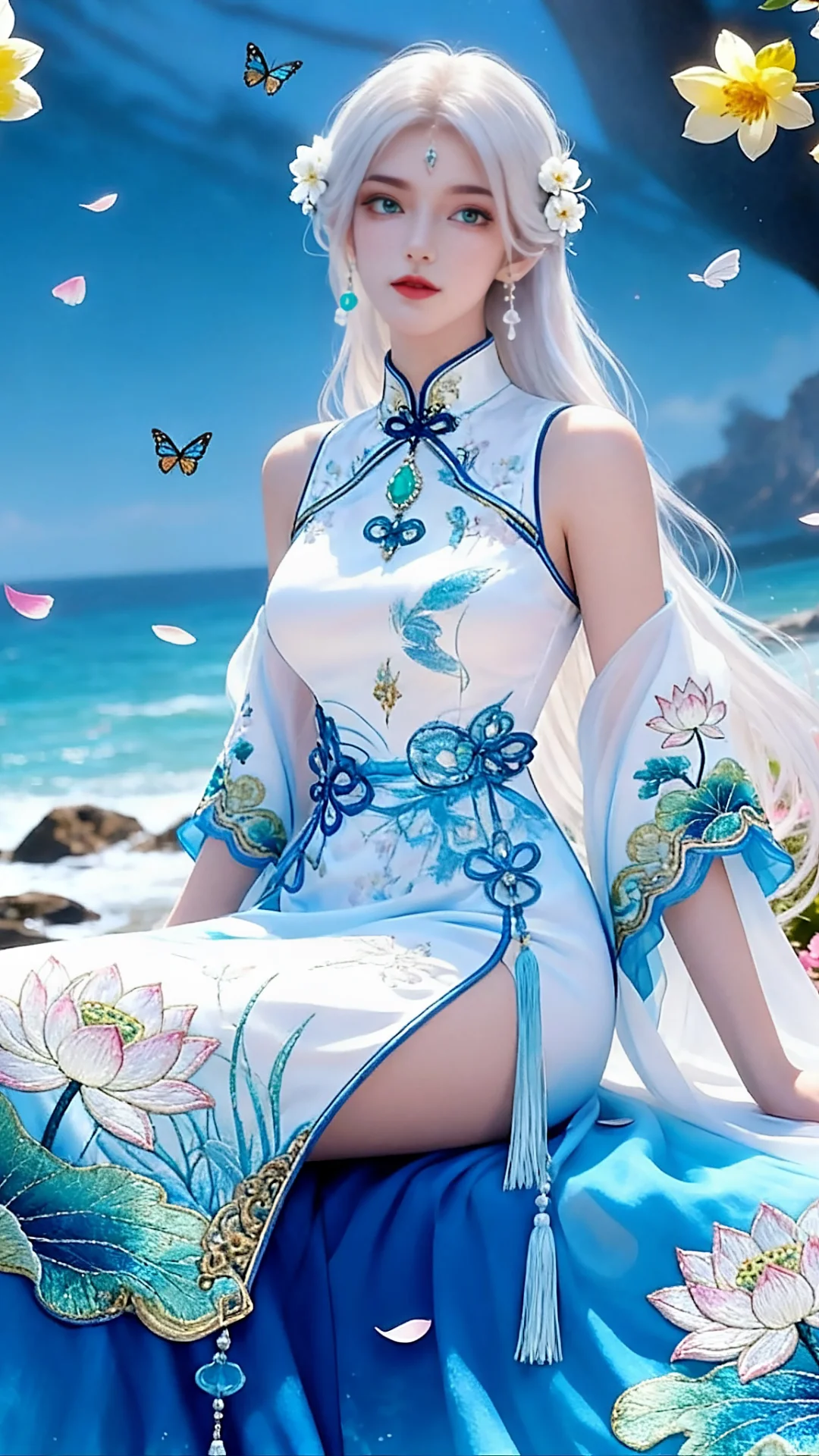 国漫女神穿上现代装小白