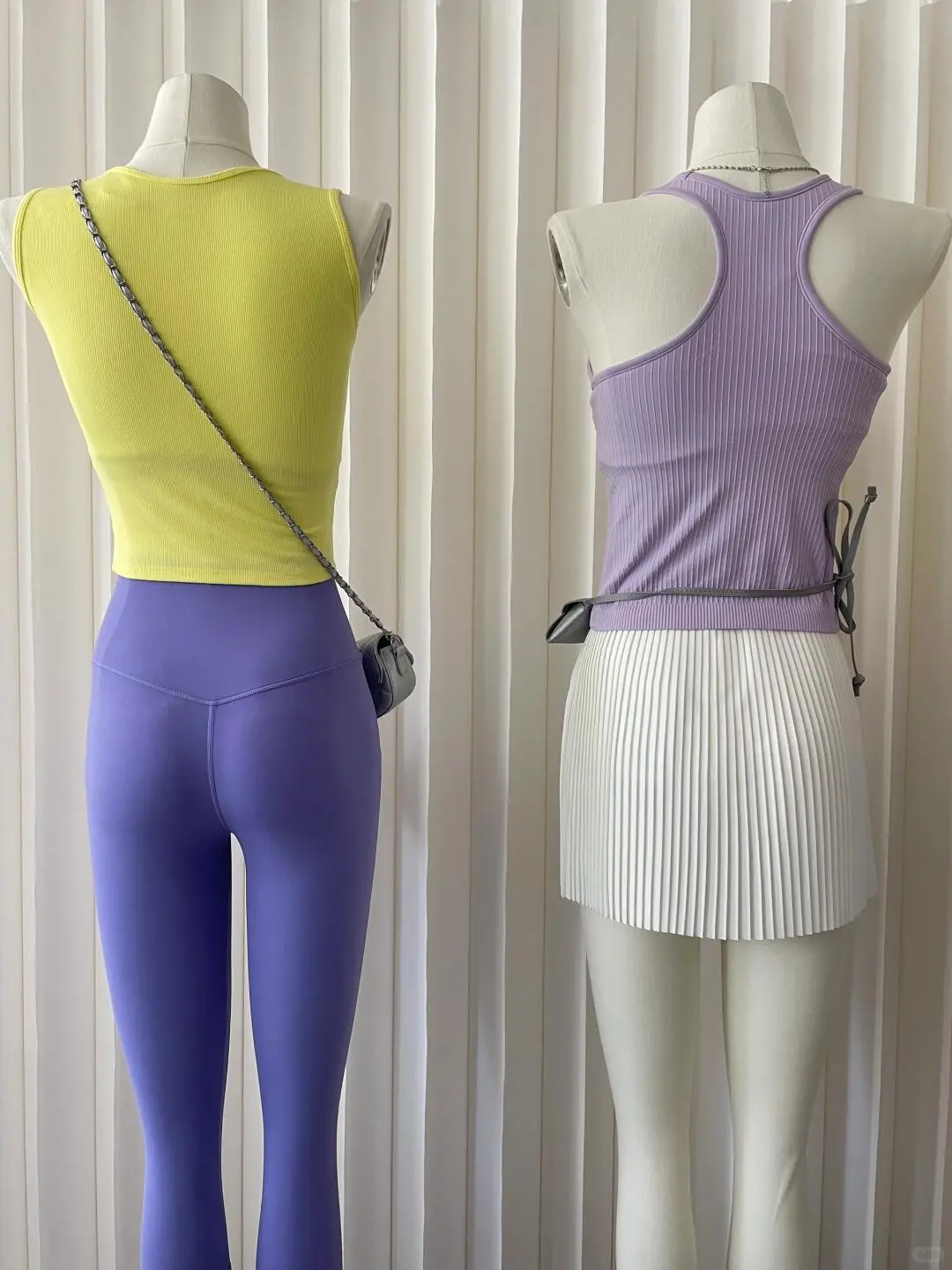 被紫色黄色白色瑜伽服美晕了！