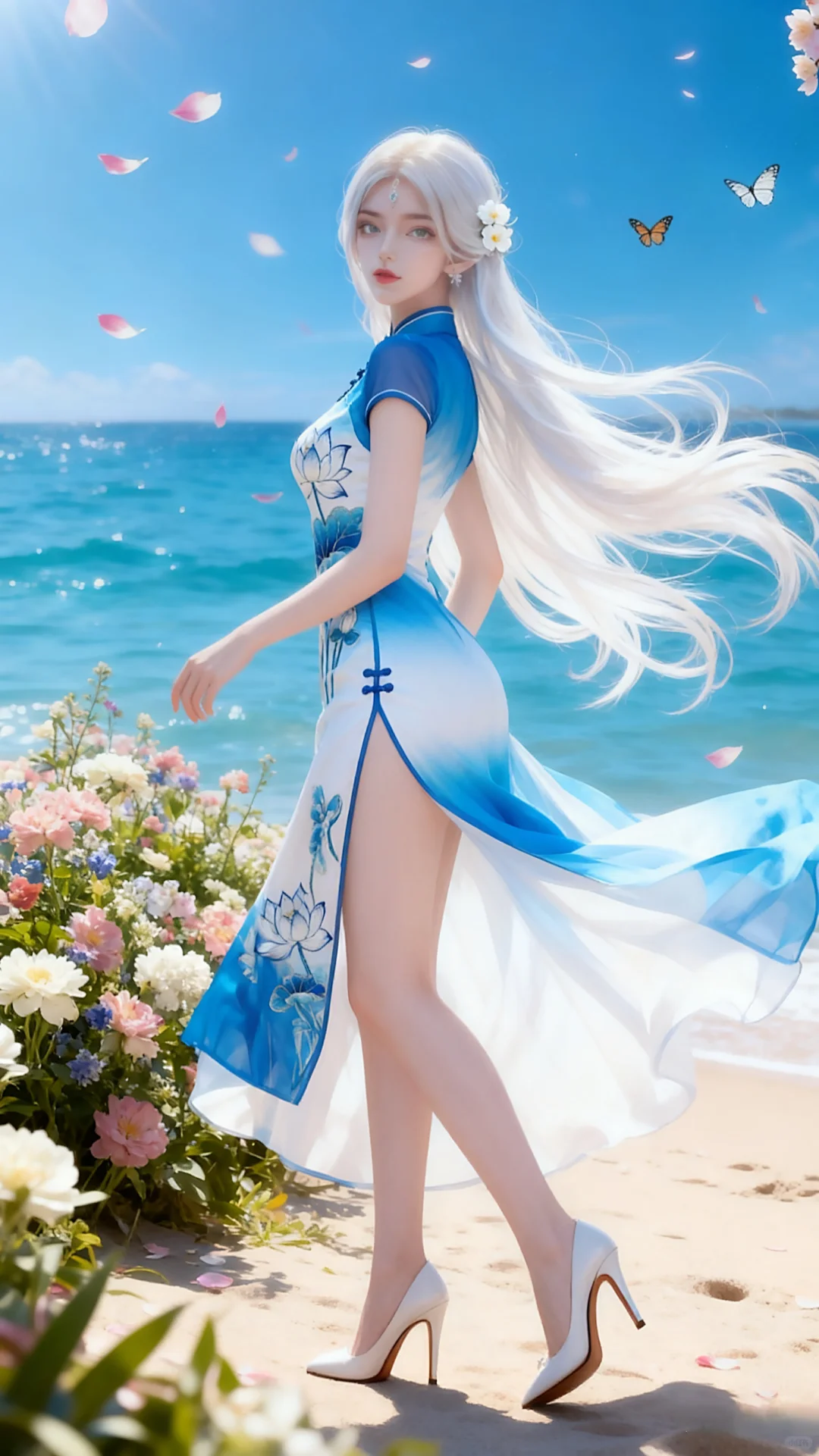 国漫女神穿上现代装小白