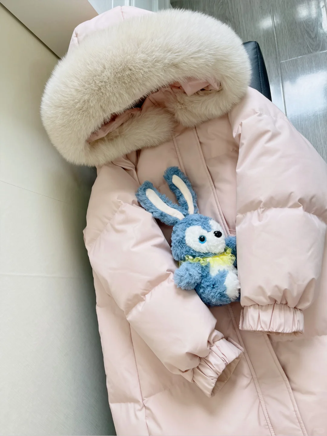 5G入冬❄️这冰雾粉长款羽绒服🍧好甜美好显白