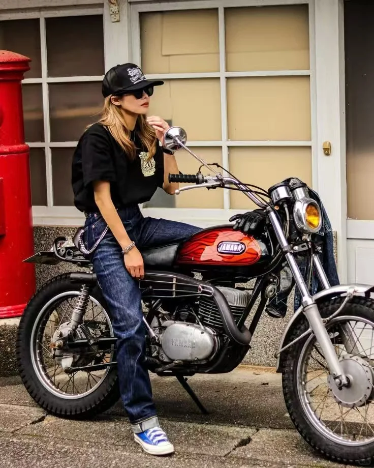 女孩机车风|阿美咔叽|美式复古穿搭