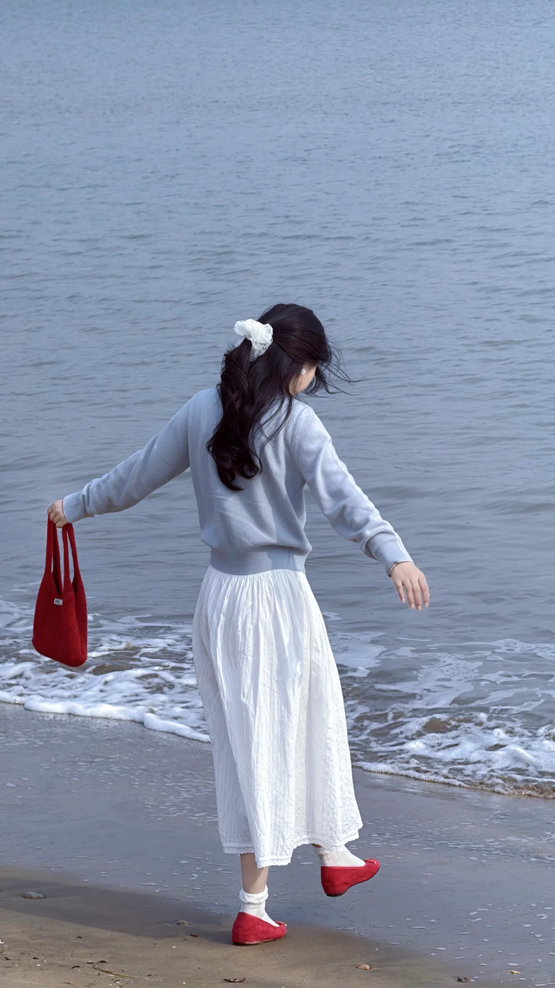 在松兰山，阴天的海边也可以拍出明媚感！