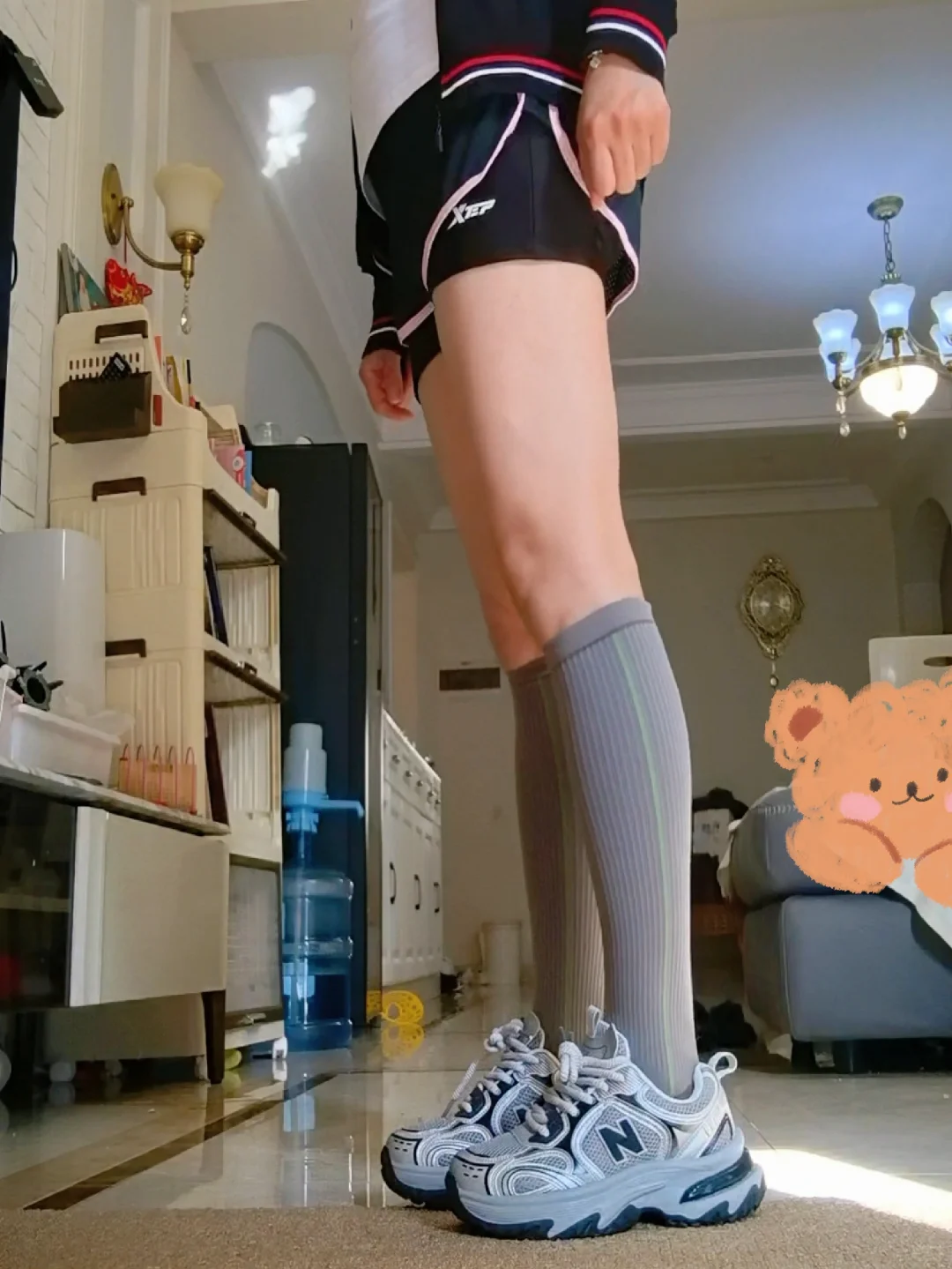 绝了！运动穿戴压力的运动袜真不粗腿，👍