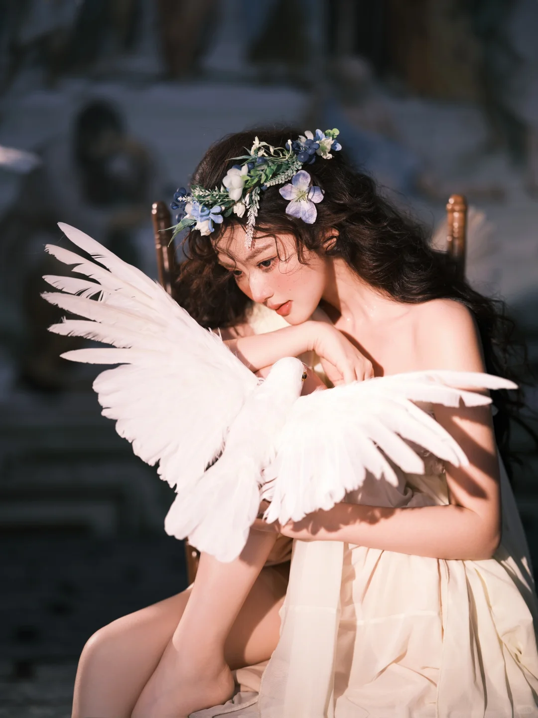 雕塑般的神女…这组拍出了神性！🕊️