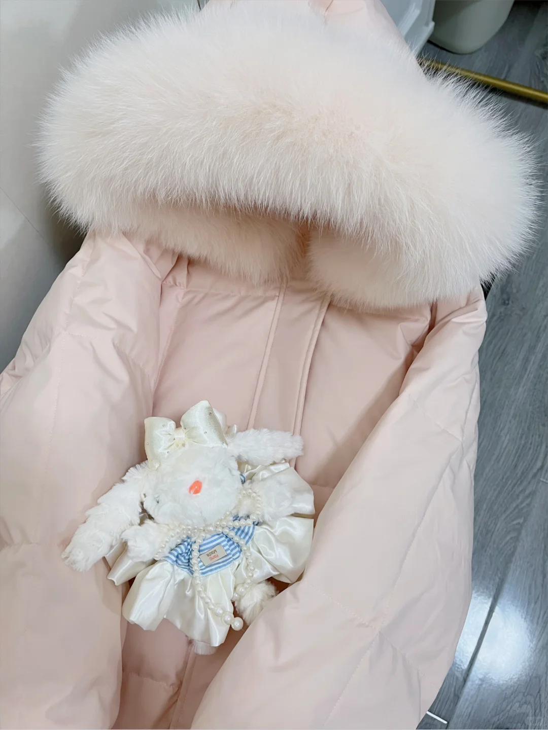 5G入冬❄️这宝贝粉羽绒服🍧好甜美好显白啊