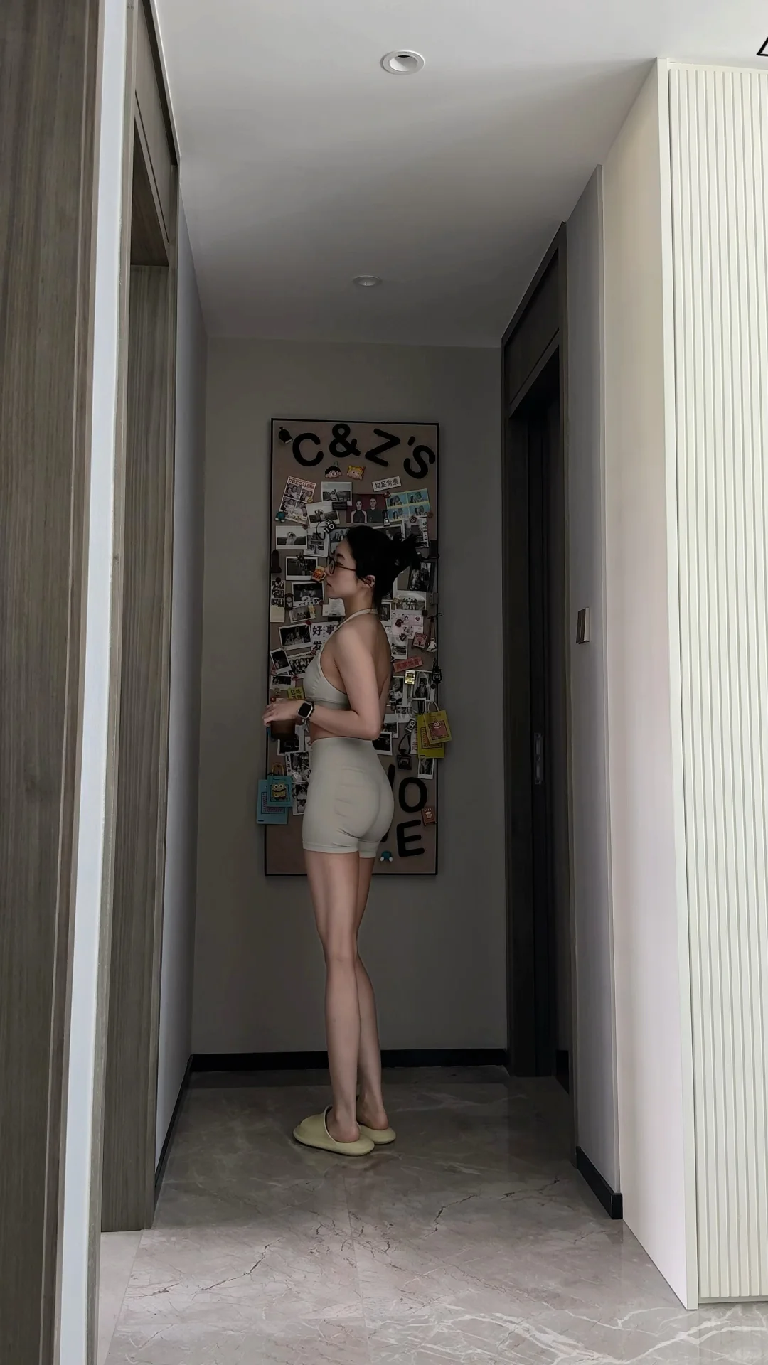 有点线条但不多💪