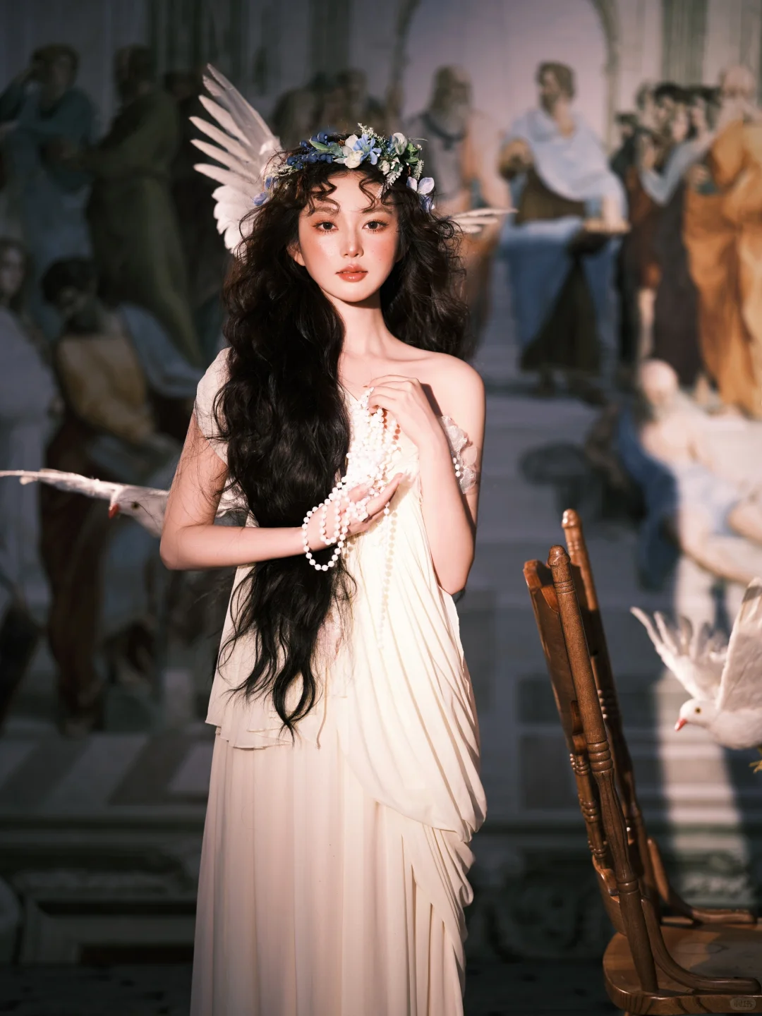 雕塑般的神女…这组拍出了神性！🕊️