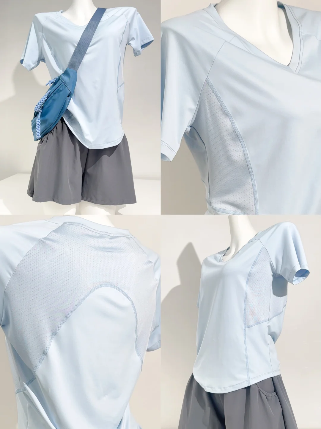 ‼️谁懂！浅蓝运动T的松弛感💙穿一次就爱上～