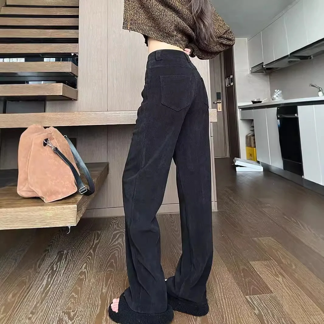 🖤2025秋冬季新款｜黑色窄版阔腿裤，高腰垂感
