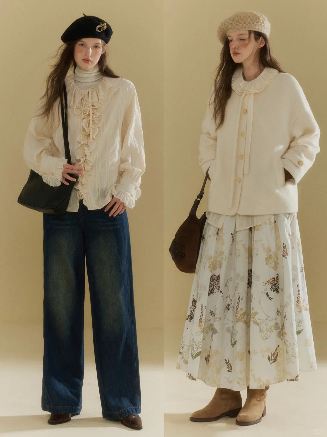 复古率性的冬日🍂浪漫洒脱法式女作家穿搭